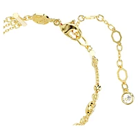 Imber wide bracelet, Round cut, Gold-tone plated by SWAROVSKI