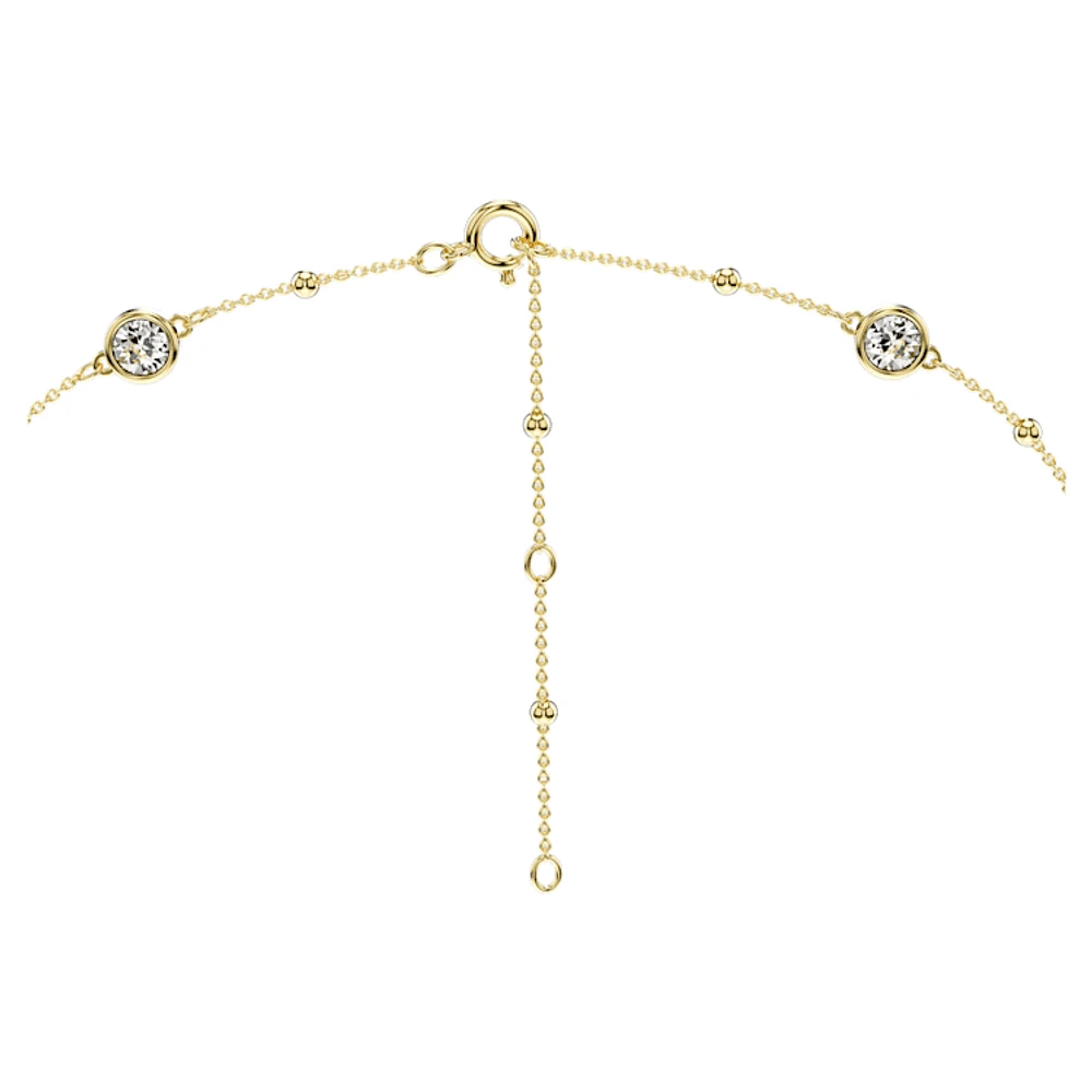 Imber body chain, Round cut, White, Gold-tone plated by SWAROVSKI