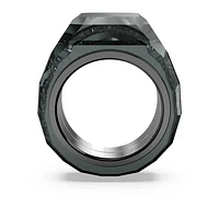 Lucent cocktail ring, Black, Ruthenium plated by SWAROVSKI