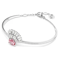 Idyllia bangle, Shell, Pink, Rhodium plated by SWAROVSKI