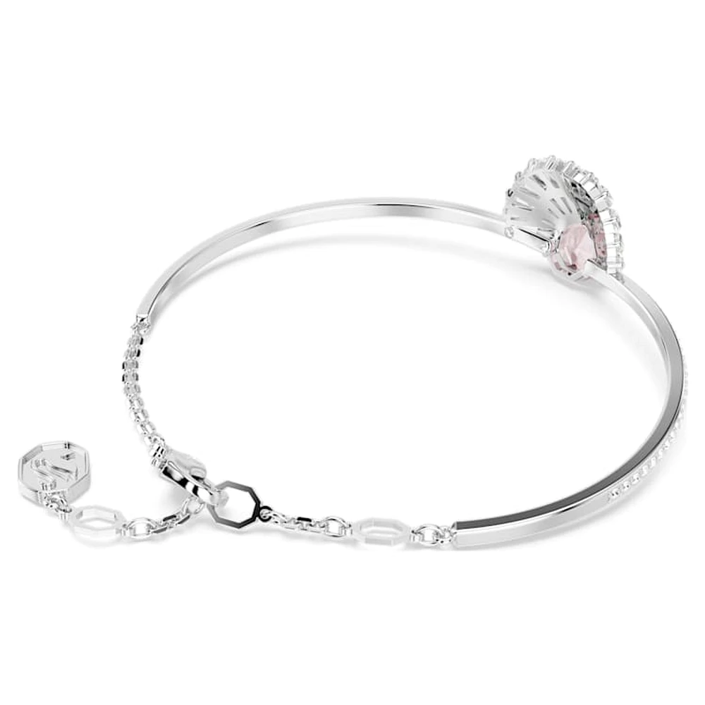 Idyllia bangle, Shell, Pink, Rhodium plated by SWAROVSKI