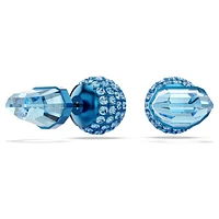 Lucent stud earrings, Pavé, Ball, Blue, Blue finish by SWAROVSKI