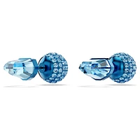 Lucent stud earrings, Pavé, Ball, Blue, Blue finish by SWAROVSKI