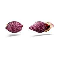 Lucent stud earrings, Pavé, Spike, Pink, Mixed metal finish by SWAROVSKI