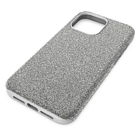 High smartphone case, iPhone® 15 Pro Max, Silver Tone by SWAROVSKI