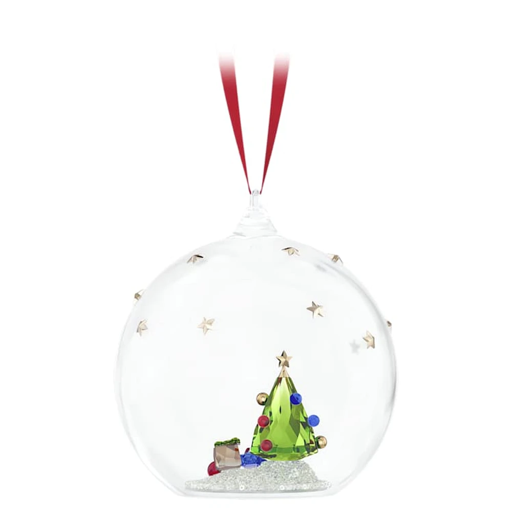 Holiday Cheers Tree and Gifts Ball Ornament by SWAROVSKI