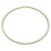 Matrix Tennis necklace, Round cut, White