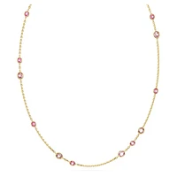 Imber strandage, Octagon cut, Long, Pink, Gold-tone plated by SWAROVSKI