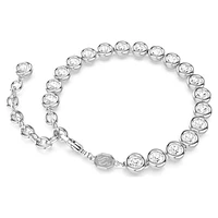 Imber Tennis bracelet, Round cut, White, Rhodium plated by SWAROVSKI