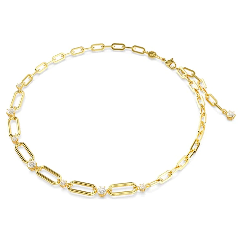 Constella necklace, White, Gold-tone plated by SWAROVSKI