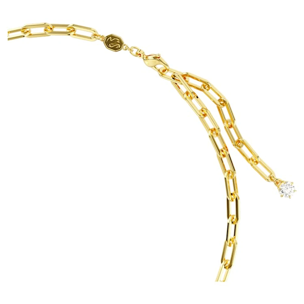 Constella necklace, White, Gold-tone plated by SWAROVSKI