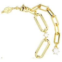 Constella bracelet, White, Gold-tone plated by SWAROVSKI