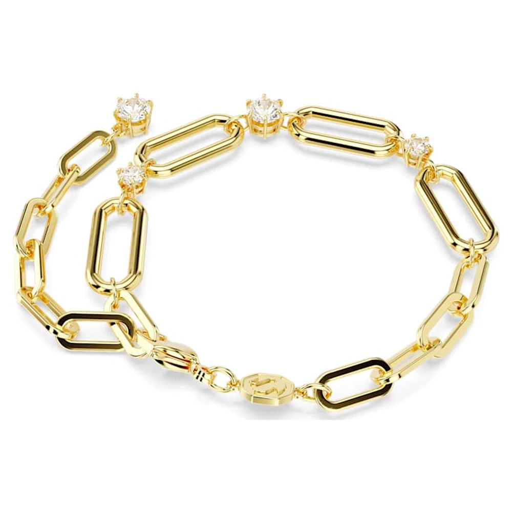 Constella bracelet, White, Gold-tone plated by SWAROVSKI