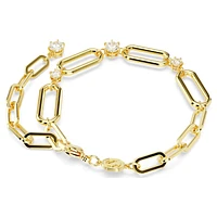 Constella bracelet, White, Gold-tone plated by SWAROVSKI