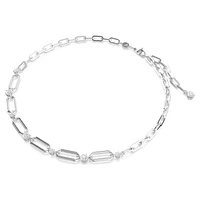 Constella necklace, White, Rhodium plated by SWAROVSKI