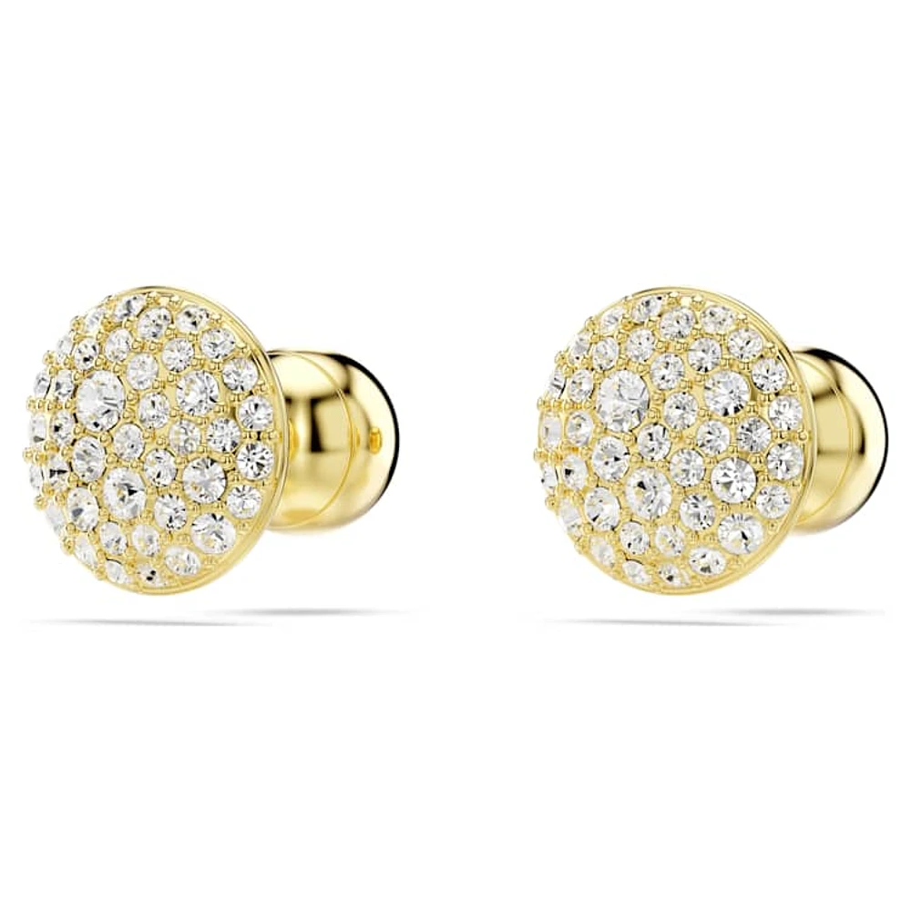 Sublima stud earrings, White, Gold-tone plated by SWAROVSKI