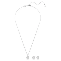 Sublima set, White, Rhodium plated by SWAROVSKI