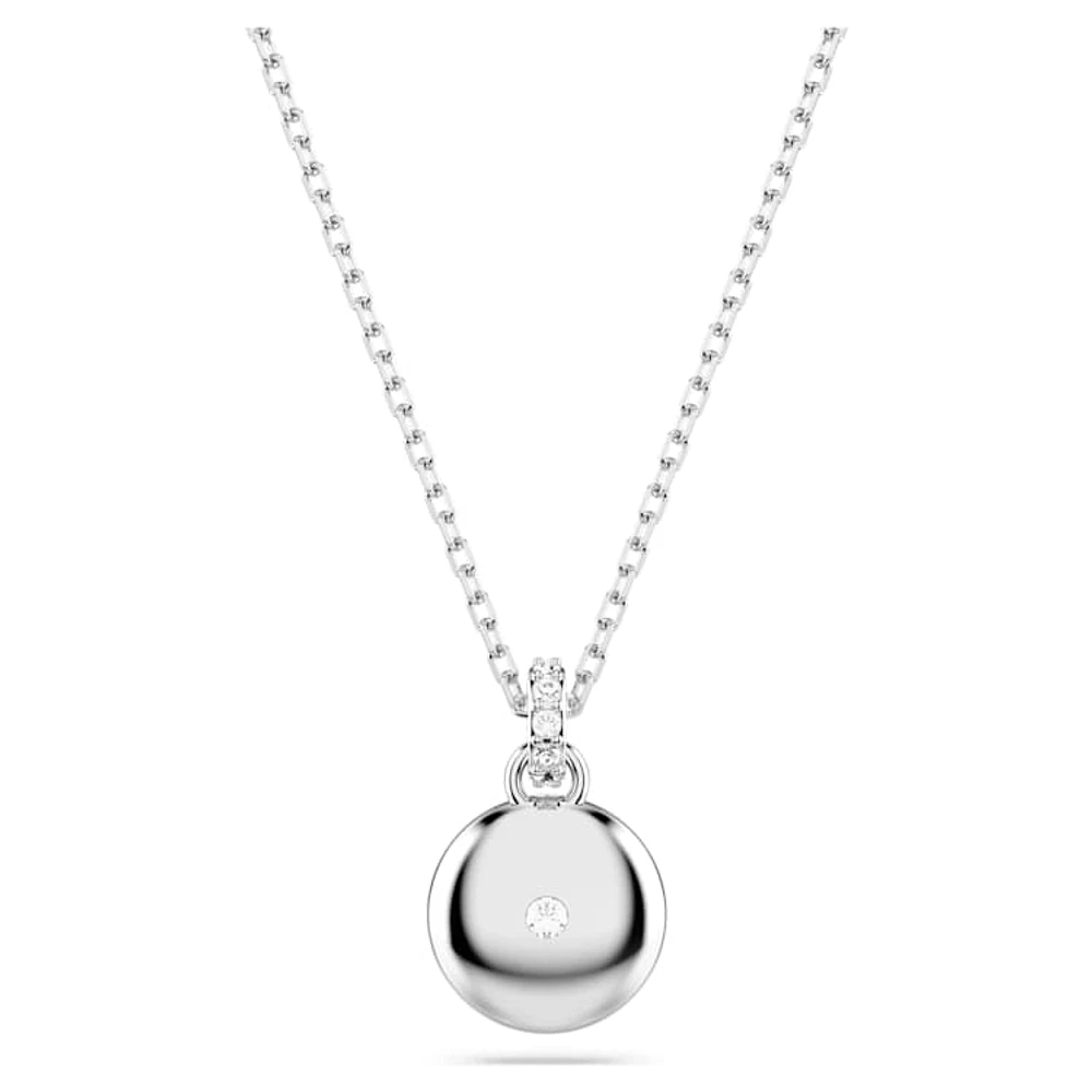 Sublima pendant, White, Rhodium plated by SWAROVSKI