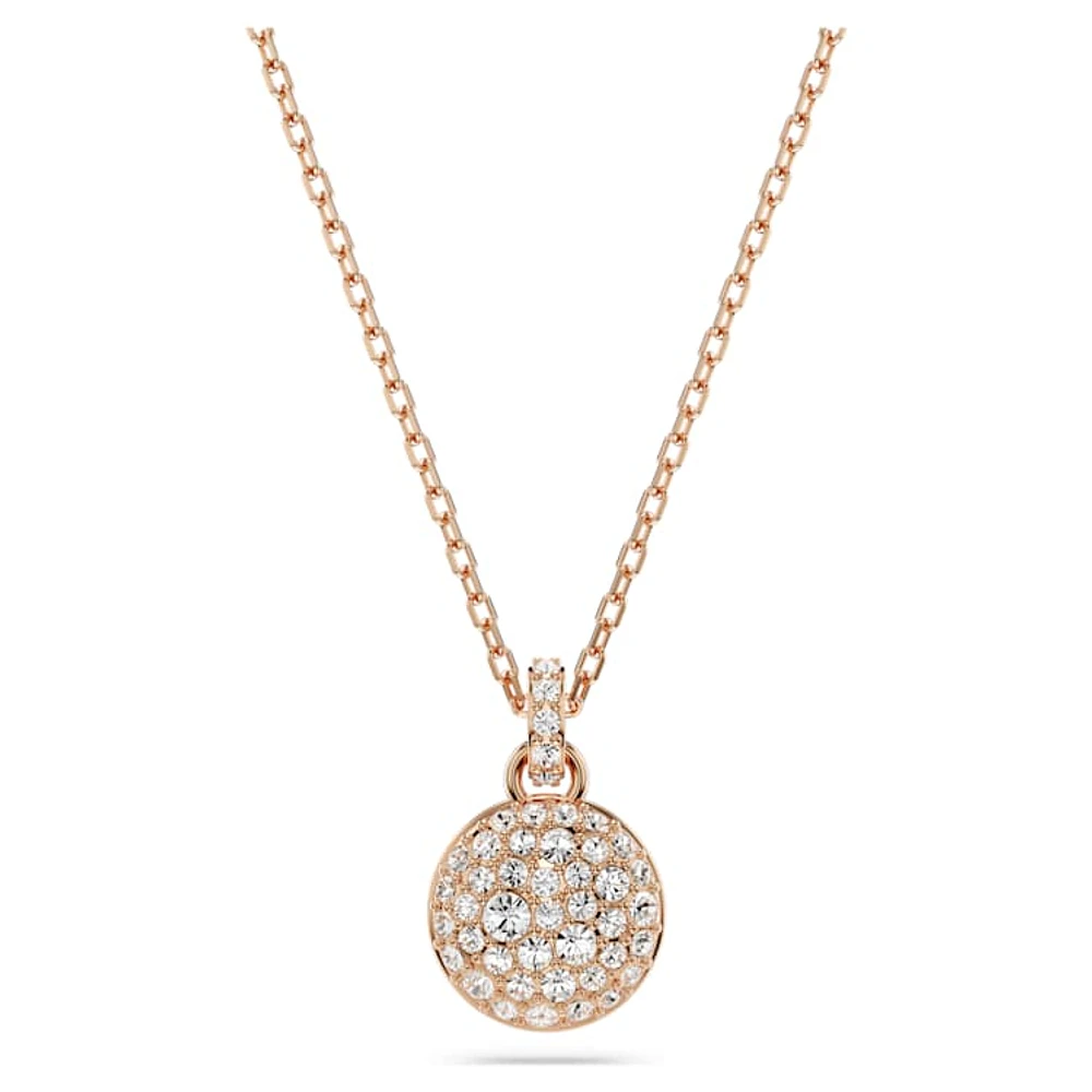 Sublima pendant, White, Rose gold-tone plated by SWAROVSKI