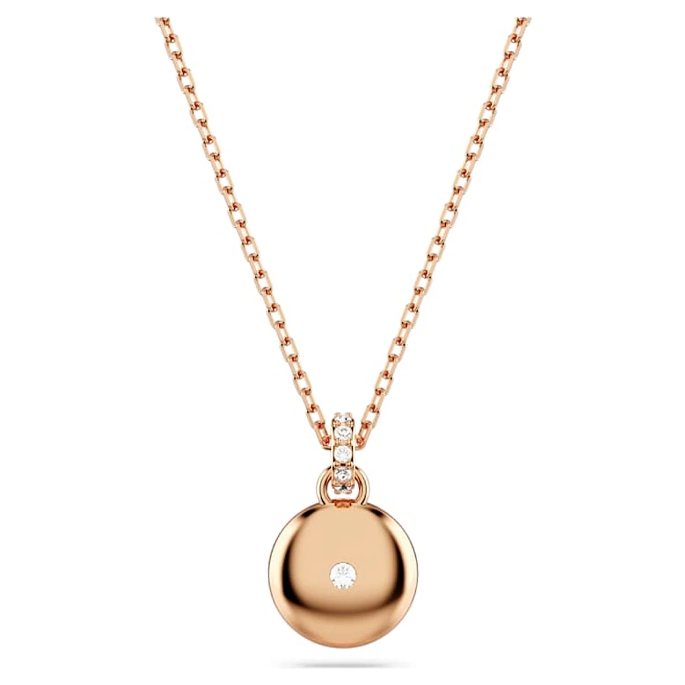 Sublima pendant, White, Rose gold-tone plated by SWAROVSKI