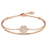 Sublima bangle, White, Rose gold-tone plated by SWAROVSKI