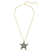 Idyllia pendant and brooch, Crystal pearls, Starfish, Multicoloured, Gold-tone plated by SWAROVSKI