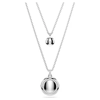 Sublima layered pendant, White, Rhodium plated by SWAROVSKI