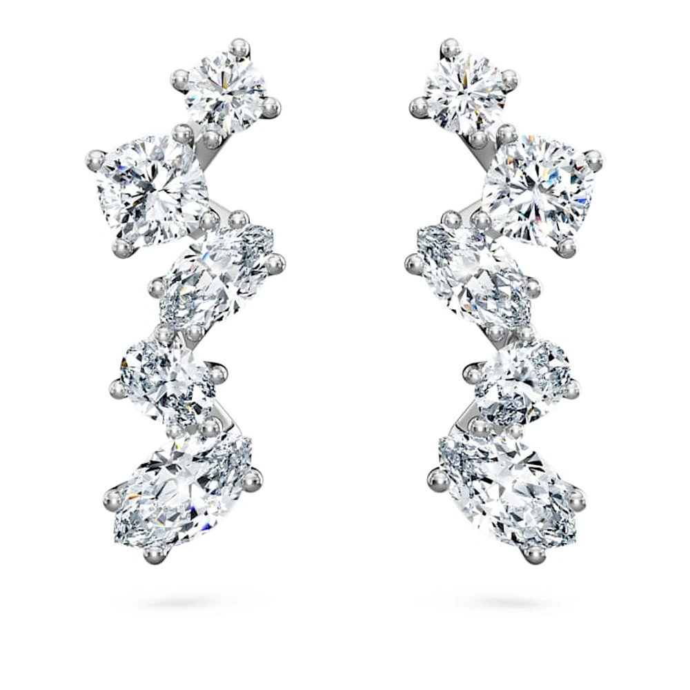 Galaxy ear cuffs, Lab-grown diamonds 1.25 ct tw, Mixed cuts, 14K white gold by SWAROVSKI