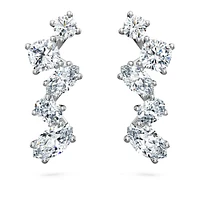 Galaxy ear cuffs, Lab-grown diamonds 1.25 ct tw, Mixed cuts, 14K white gold by SWAROVSKI