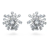 Galaxy stud earrings, Lab-grown diamonds 5.5 ct tw, Mixed cuts, 14K white gold by SWAROVSKI