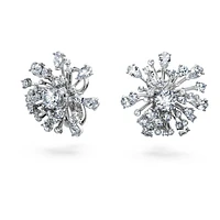 Galaxy stud earrings, Lab-grown diamonds 5.5 ct tw, Mixed cuts, 14K white gold by SWAROVSKI