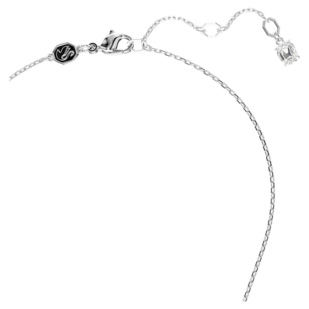 Idyllia set, Crystal pearl, Heart, White, Rhodium plated by SWAROVSKI