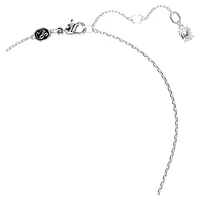 Idyllia set, Crystal pearl, Heart, White, Rhodium plated by SWAROVSKI