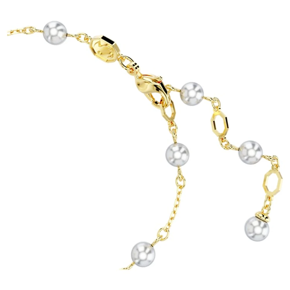 Idyllia bracelet, Crystal pearls, Starfish, Multicoloured, Gold-tone plated by SWAROVSKI