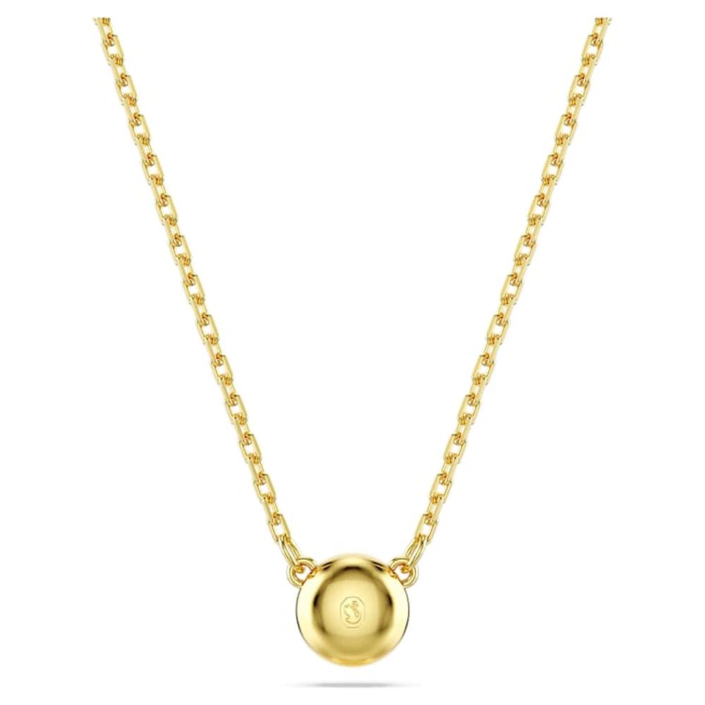 Imber pendant, Round cut, White, Gold-tone plated by SWAROVSKI