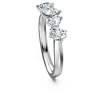 Galaxy ring, Lab-grown diamonds 1 ct tw, Mixed cuts, 14K white gold by SWAROVSKI