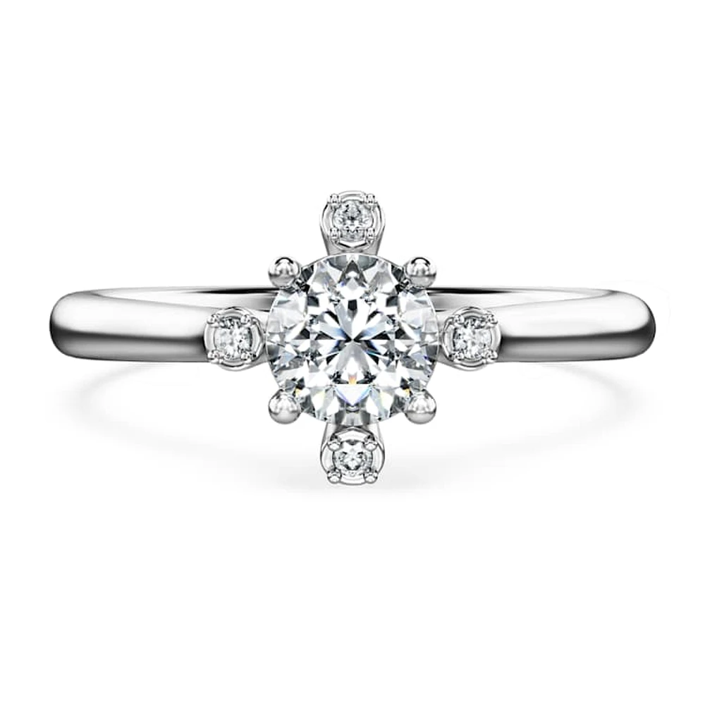 Galaxy ring, Lab-grown diamonds 0.5 ct tw, Round cut, 14K white gold by SWAROVSKI