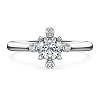 Galaxy ring, Lab-grown diamonds 0.5 ct tw, Round cut, 14K white gold by SWAROVSKI