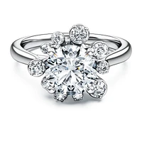 Galaxy ring, Lab-grown diamonds 2 ct tw, Round cut, 14K white gold by SWAROVSKI