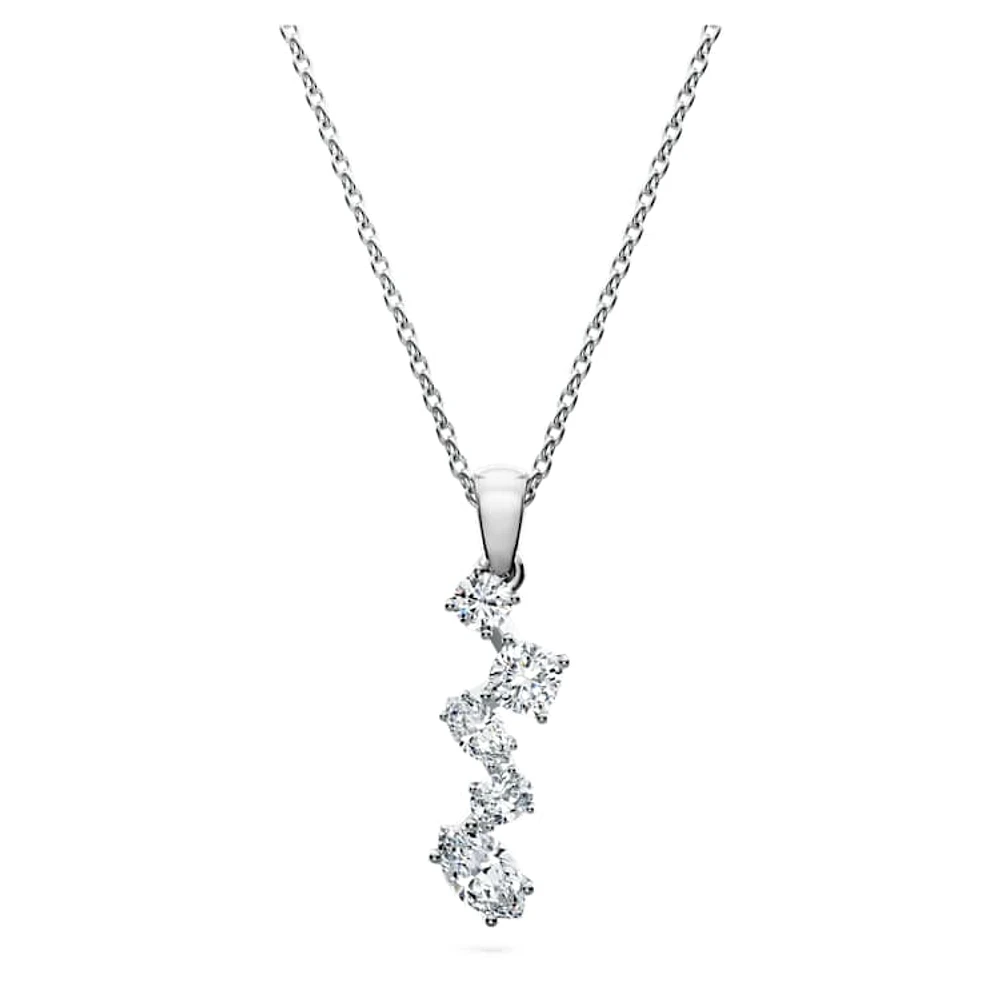 Galaxy pendant, Lab-grown diamonds 0.9 ct tw, Mixed cuts, 14K white gold by SWAROVSKI