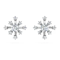 Galaxy stud earrings, Lab-grown diamonds 0.5 ct tw, Round cut, 14K white gold by SWAROVSKI