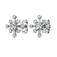 Galaxy stud earrings, Lab-grown diamonds 0.5 ct tw, Round cut, 14K white gold by SWAROVSKI