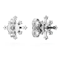 Galaxy stud earrings, Lab-grown diamonds 0.5 ct tw, Round cut, 14K white gold by SWAROVSKI