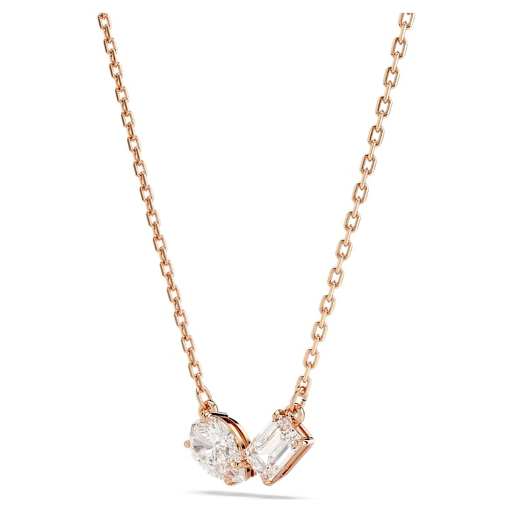 Mesmera set, Mixed cuts, White, Rose gold-tone plated by SWAROVSKI