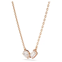 Mesmera set, Mixed cuts, White, Rose gold-tone plated by SWAROVSKI