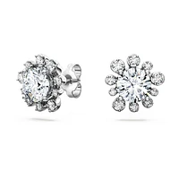 Galaxy stud earrings, Lab-grown diamonds 2.5 ct tw, Round cut, 14K white gold by SWAROVSKI