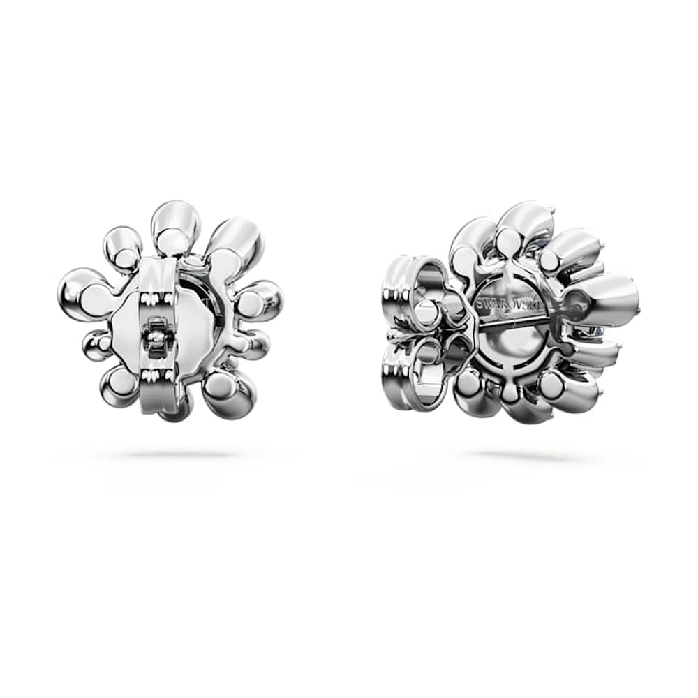 Galaxy stud earrings, Lab-grown diamonds 2.5 ct tw, Round cut, 14K white gold by SWAROVSKI