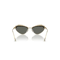 Sunglasses, Statement, Cat-eye shape, SK7009, Gold tone by SWAROVSKI