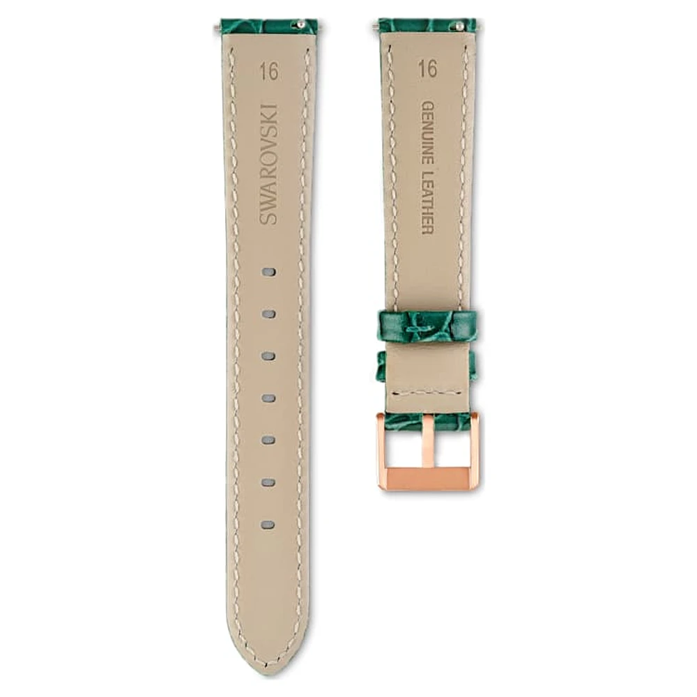 Watch strap, 16 mm (0.63") width, Leather with stitching