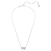 Hyperbola pendant, Pavé, Infinity, White, Rhodium plated by SWAROVSKI